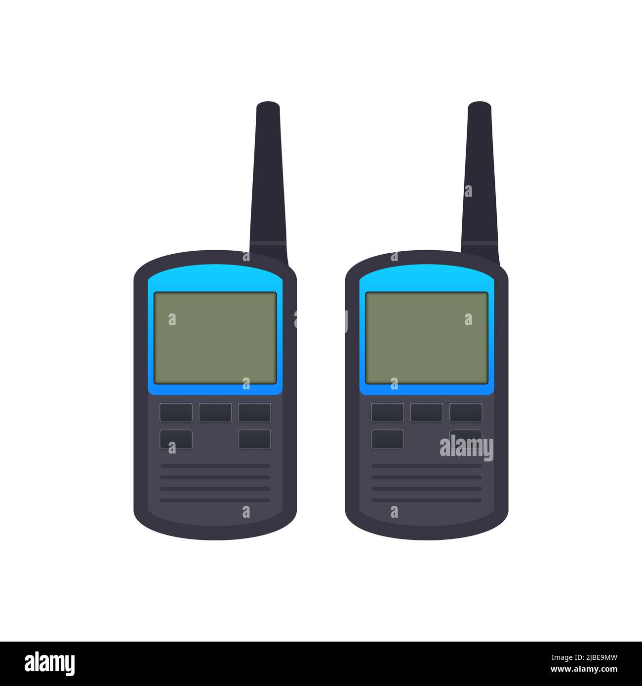Flat walky talky for concept design. Vector isolated illustration Stock Vector