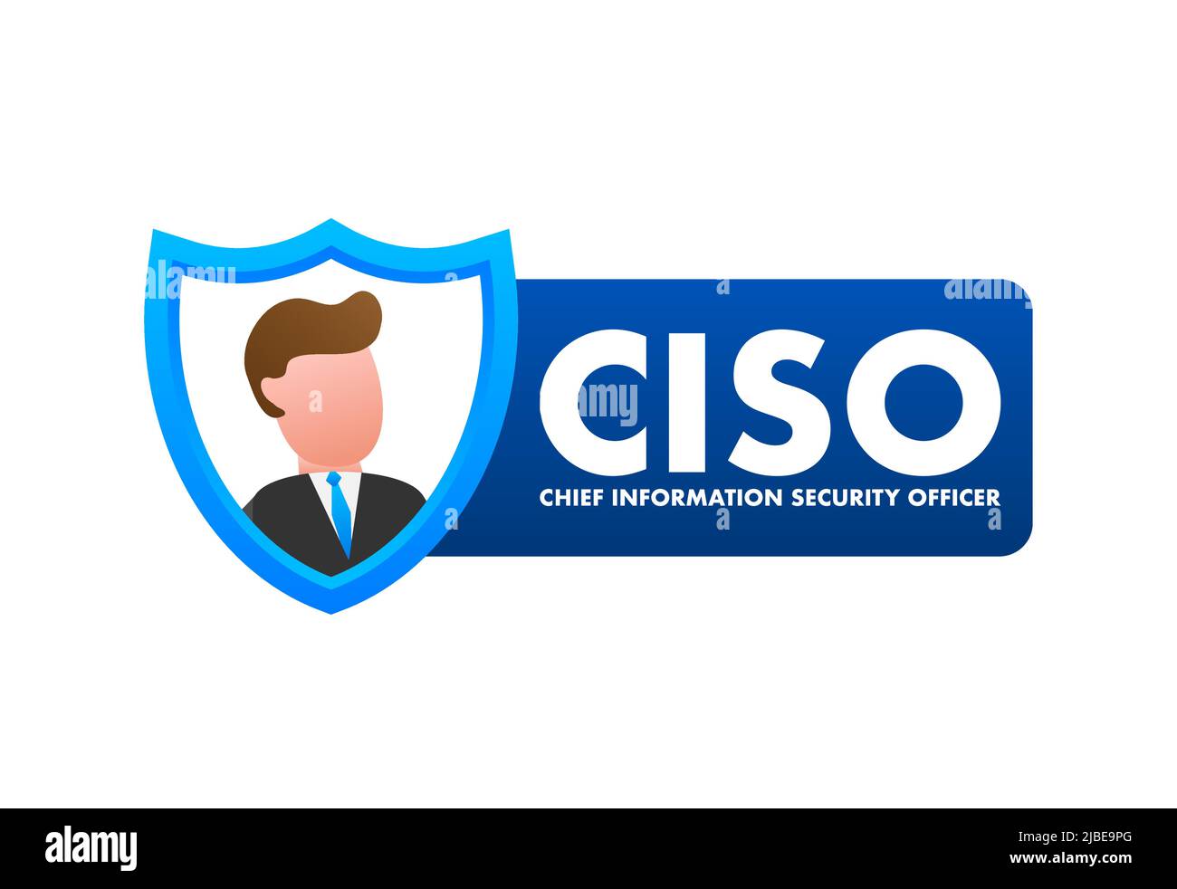 Business expert. Ciso chief information security officer , letters and icons. Vector illustration Stock Vector