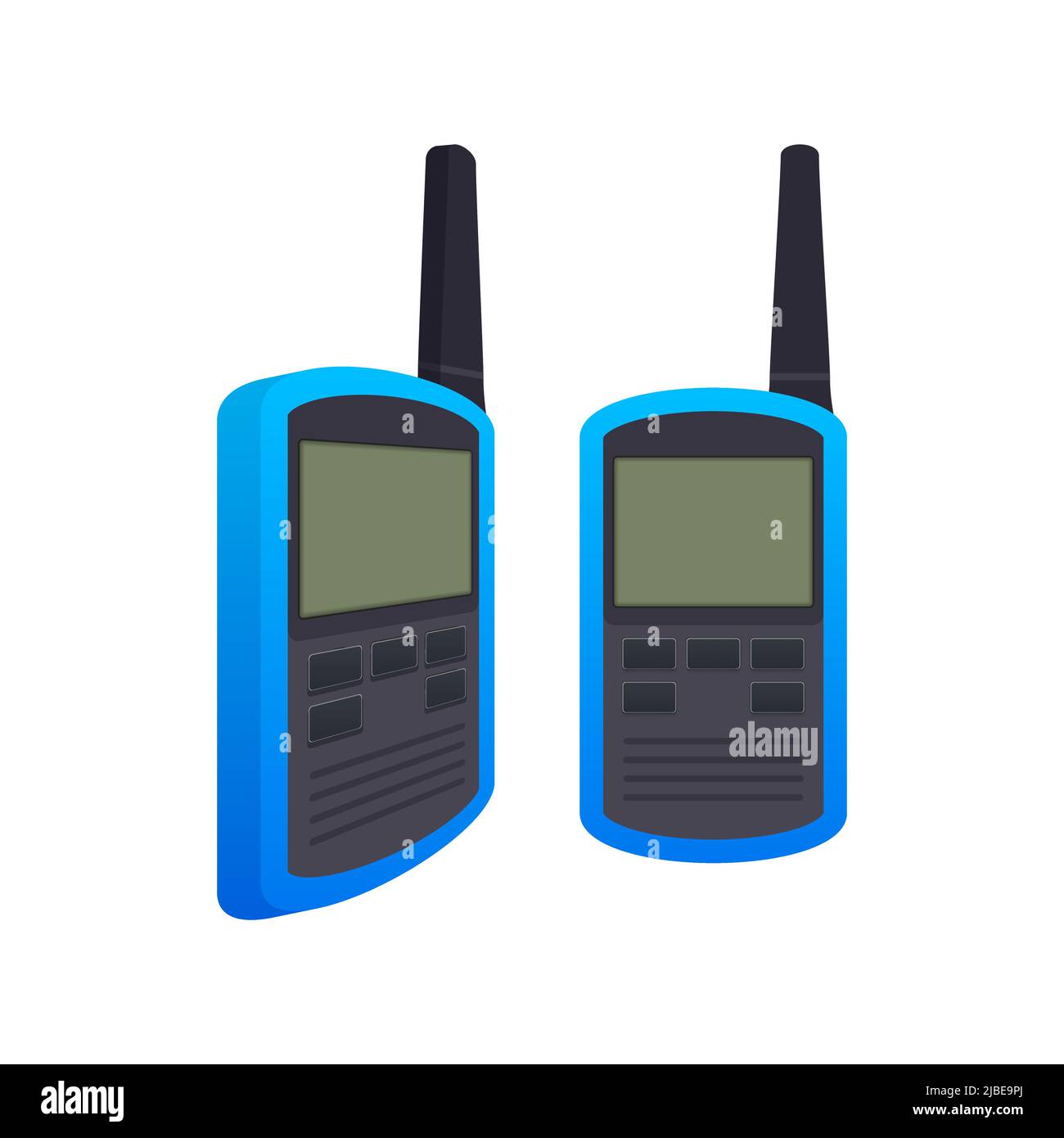 Flat walky talky for concept design. Vector isolated illustration Stock Vector