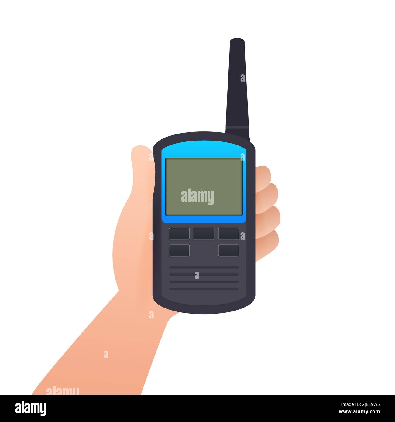 Flat walky talky for concept design. Vector isolated illustration Stock Vector