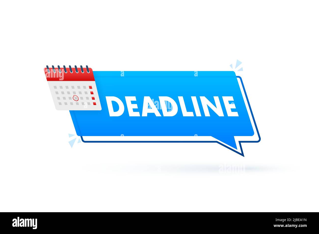 Dates and Deadlines banner. Computer with calendar. Vector illustration Stock Vector