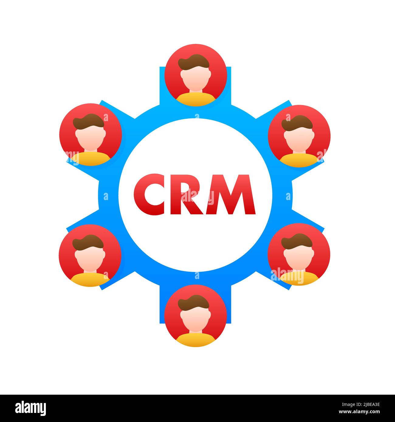 Crm, great design for any purposes. Flat vector illustration character ...