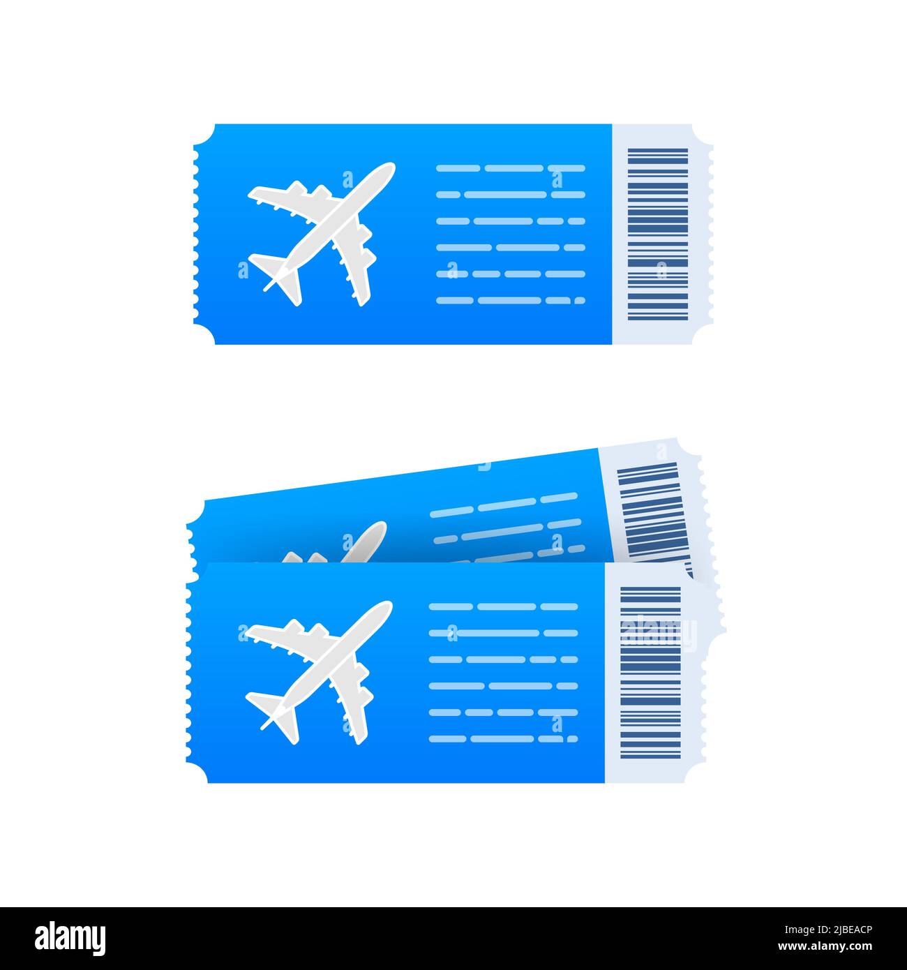 Airline tickets or boarding pass inside of special service envelope. Vector stock illustration Stock Vector