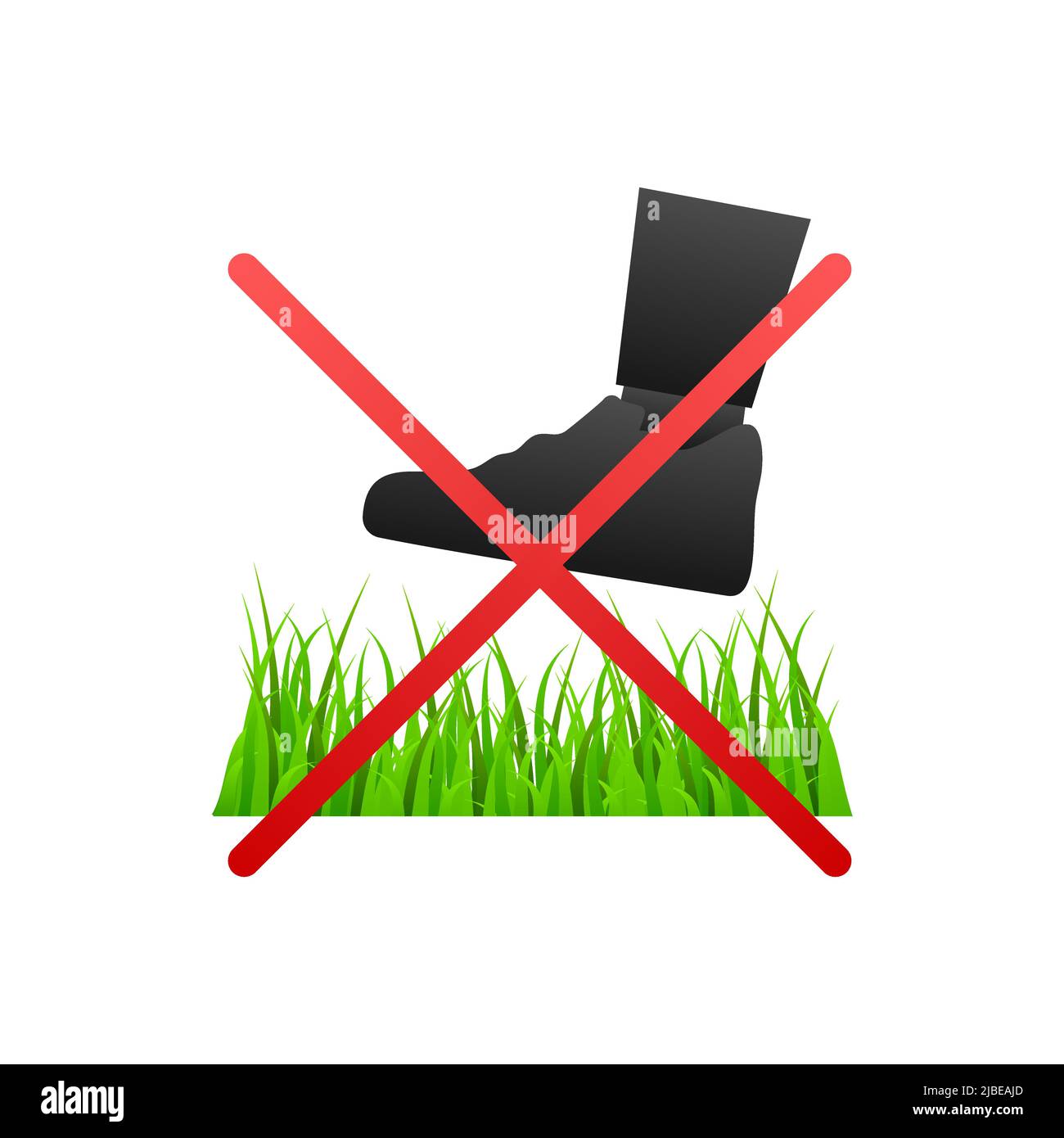 Do on green background. Red sign forbidden Stock Vector