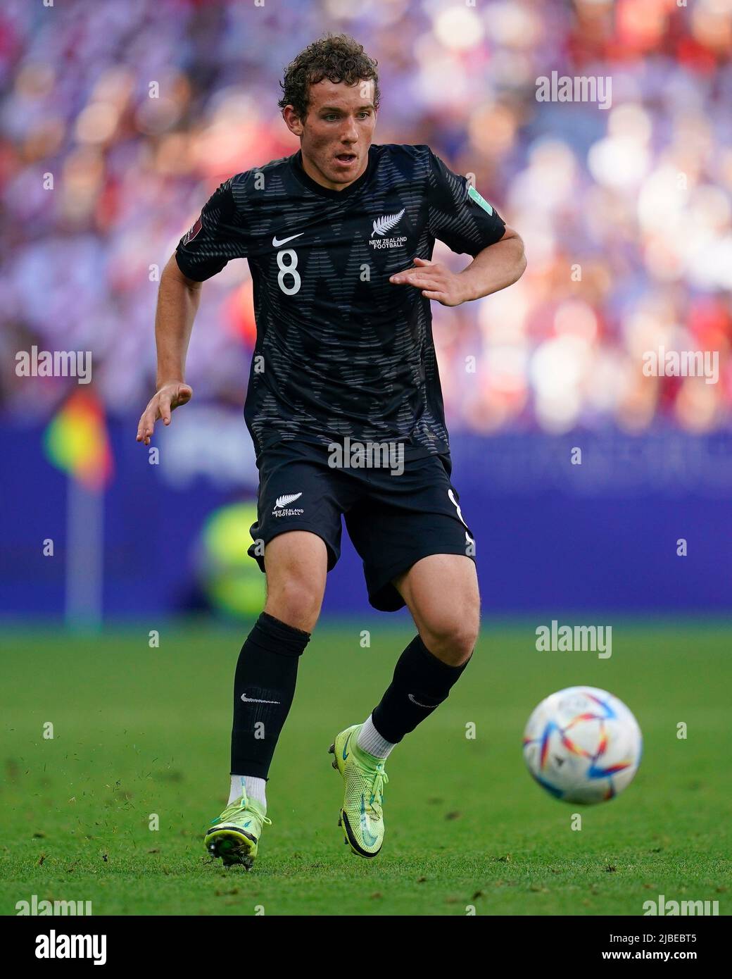 Barcelona, Spain. June 5, 2022, Joe Bell of New Zealand during the friendly match between Peru and New Zealand played at RCDE Stadium on June 5, 2022 in Barcelona, Spain. (Photo by Bagu Blanco / PRESSINPHOTO) Stock Photo