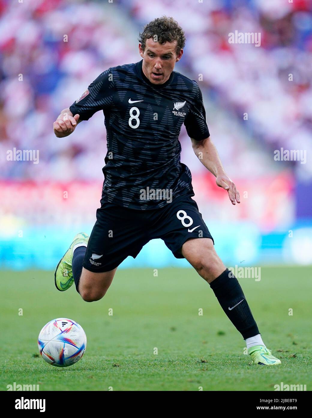 Barcelona, Spain. June 5, 2022, Joe Bell of New Zealand during the friendly match between Peru and New Zealand played at RCDE Stadium on June 5, 2022 in Barcelona, Spain. (Photo by Bagu Blanco / PRESSINPHOTO) Stock Photo