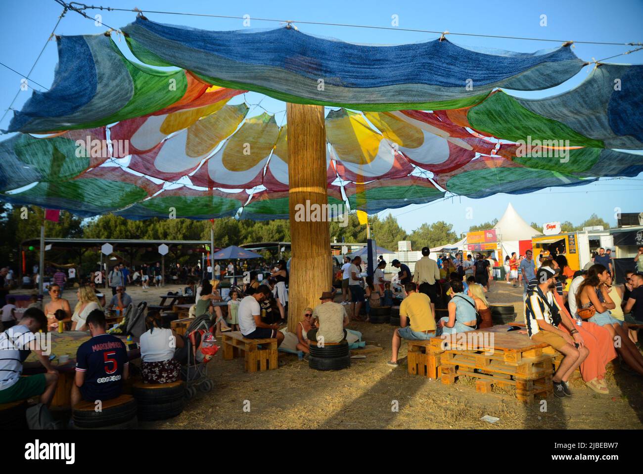 Ta' Qali, Malta. 5th June, 2022. People take part in the Earth Garden festival at the National Park in Ta' Qali, Malta, on June 5, 2022. The three-day festival aimed at increasing public awareness of environmental protection concluded here on Sunday. Credit: Jonathan Borg/Xinhua/Alamy Live News Stock Photo