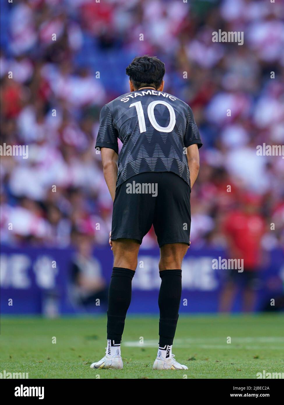 Barcelona, Spain. June 5, 2022, Marlo Stamenic of New Zealand during the friendly match between Peru and New Zealand played at RCDE Stadium on June 5, 2022 in Barcelona, Spain. (Photo by Bagu Blanco / PRESSINPHOTO) Stock Photo