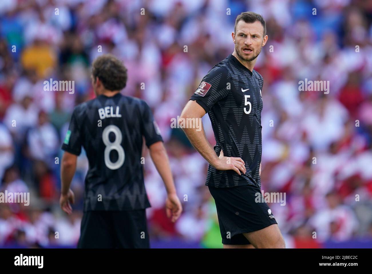 Barcelona, Spain. June 5, 2022, Tommy Smith of New Zealand during the friendly match between Peru and New Zealand played at RCDE Stadium on June 5, 2022 in Barcelona, Spain. (Photo by Bagu Blanco / PRESSINPHOTO) Stock Photo