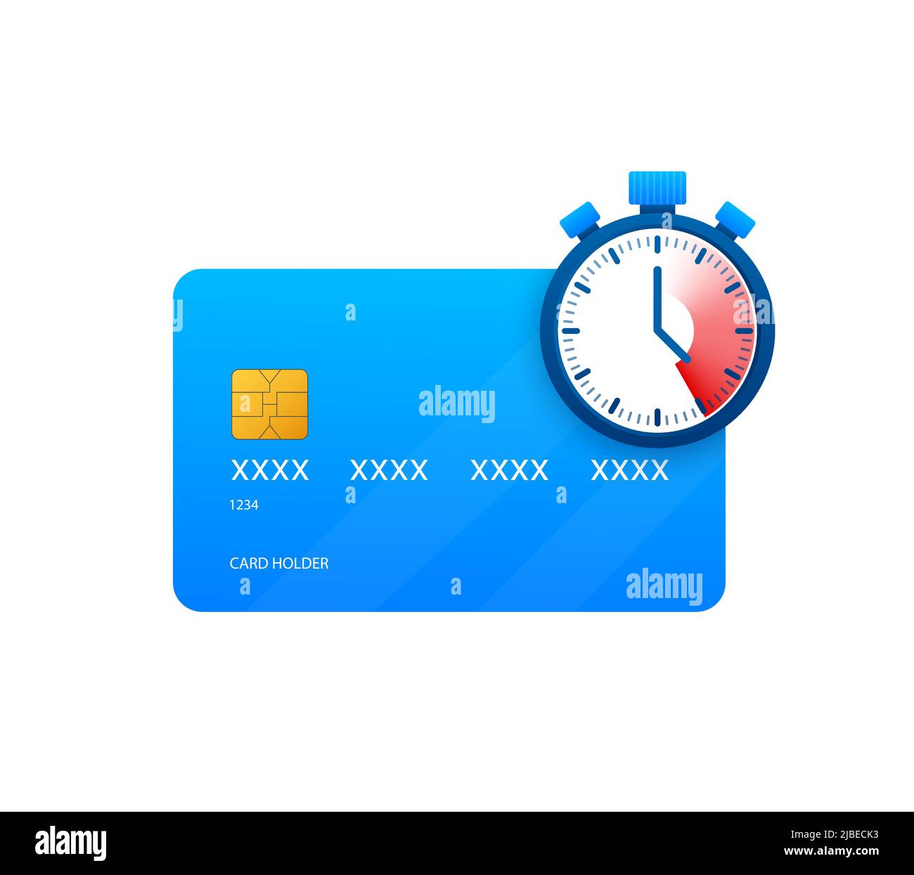 3d icon with fast payments. Fast money. Cash loan. Digital bank Stock Vector