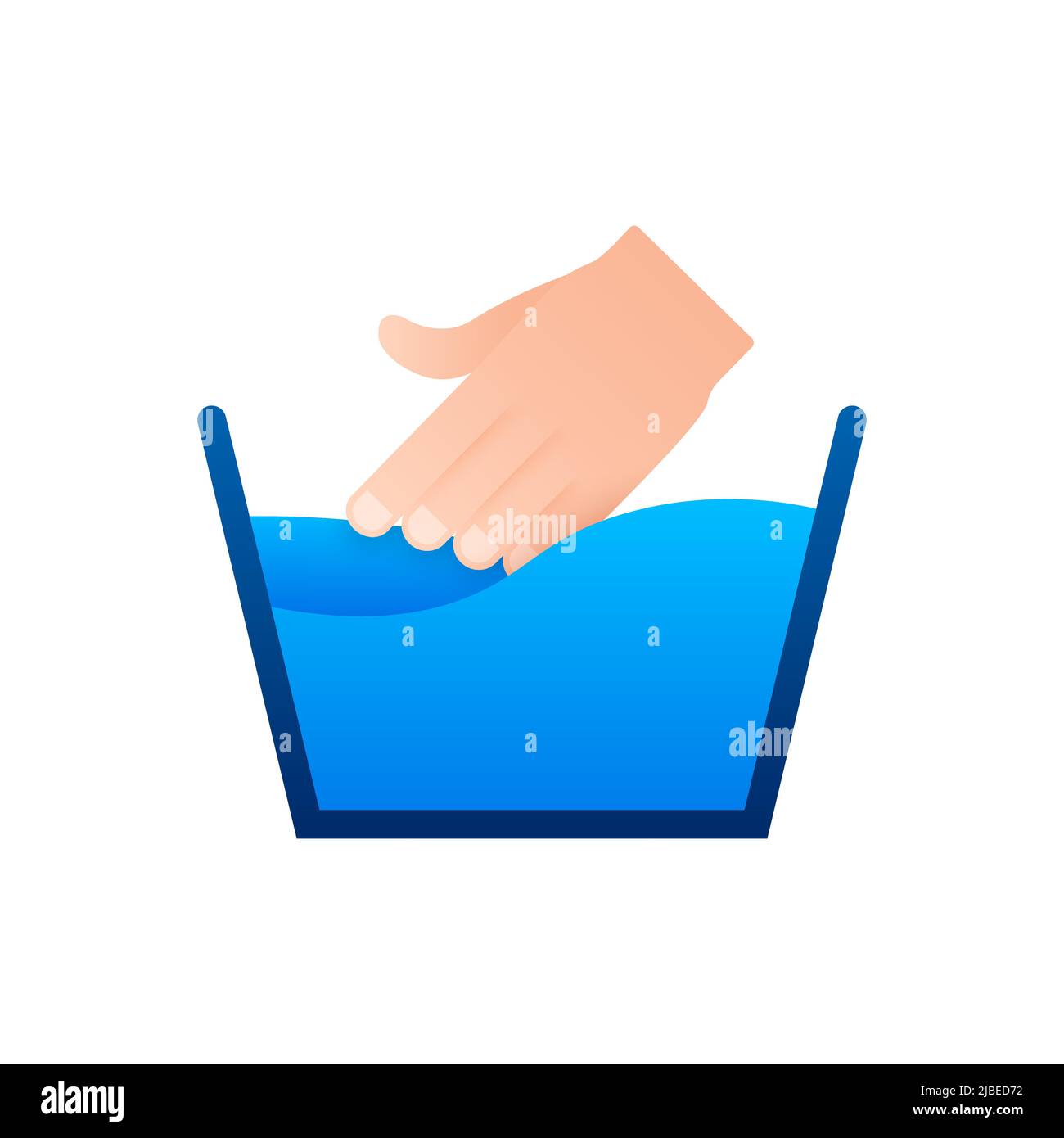 Washing hands. Flat style icon on white background Stock Vector