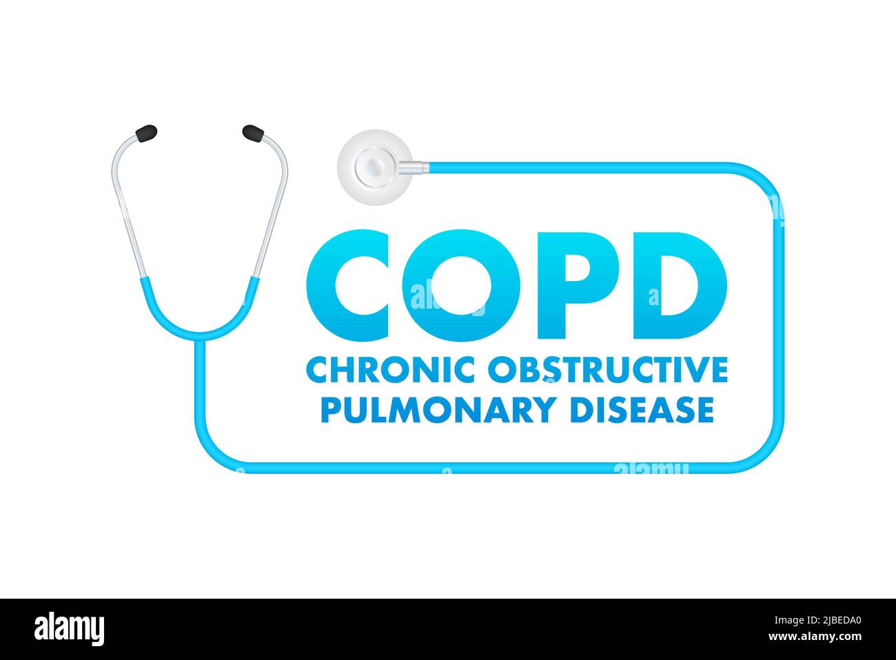Chronic obstructive pulmonary disease. Isolated vector illustration. Abstract background. Creative concept Stock Vector