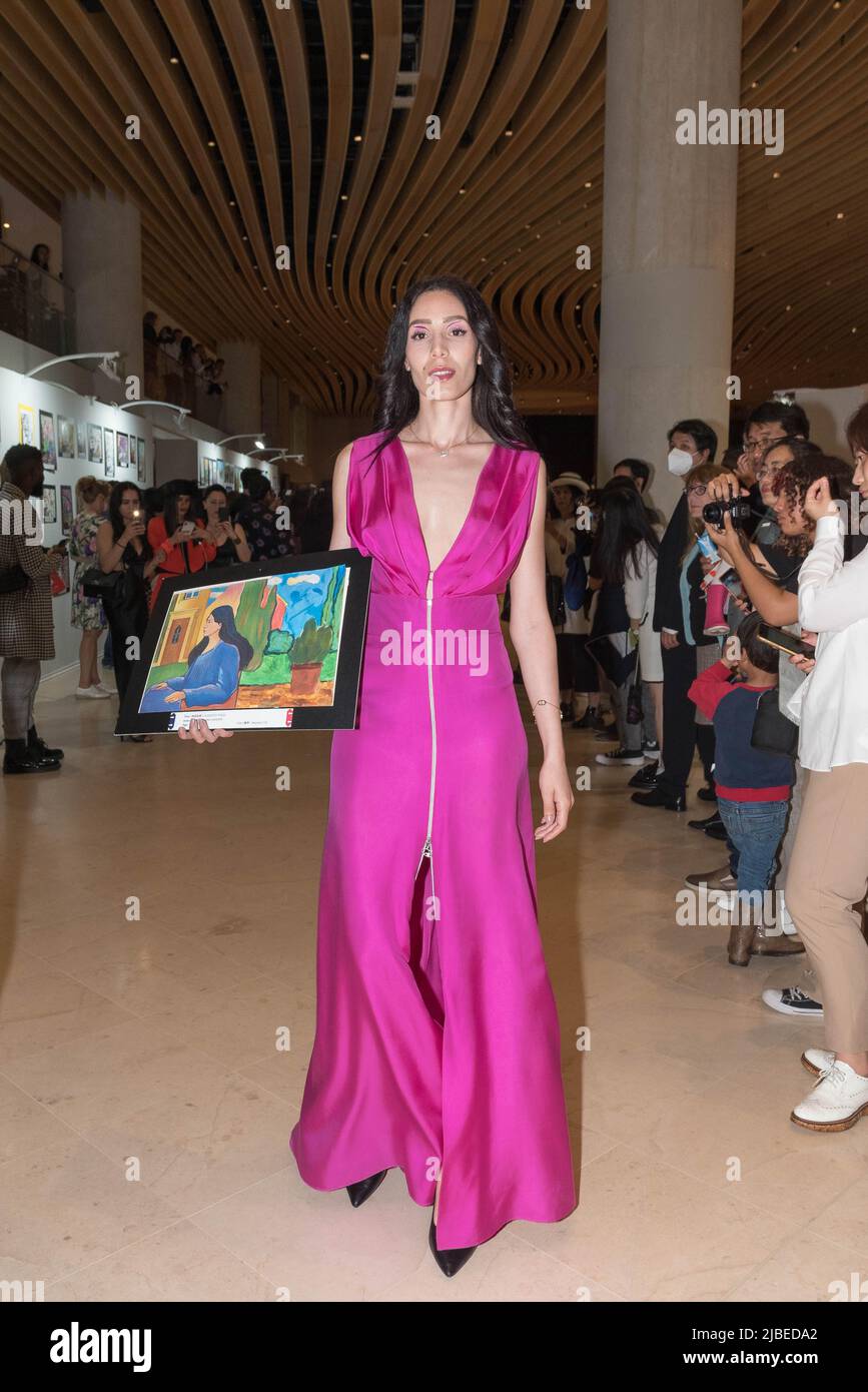 Paris : 'Jeux Artistiques ' au carrousel du Louvre, introduit par l'ambassadeur de Chine et organisé par Anath Tordjman-Compagnon. Stock Photo