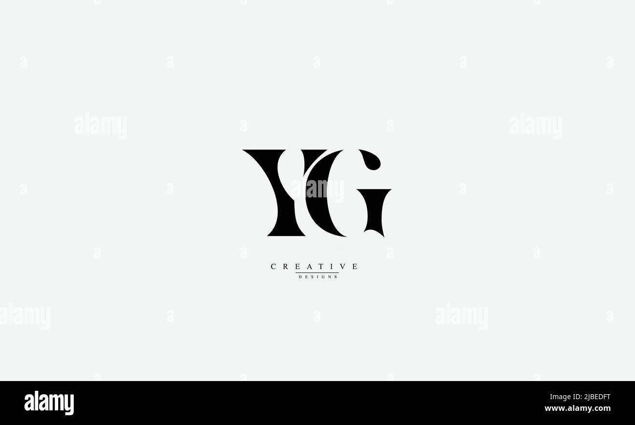 Alphabet letters Initials Monogram logo YG GY Y G Stock Vector