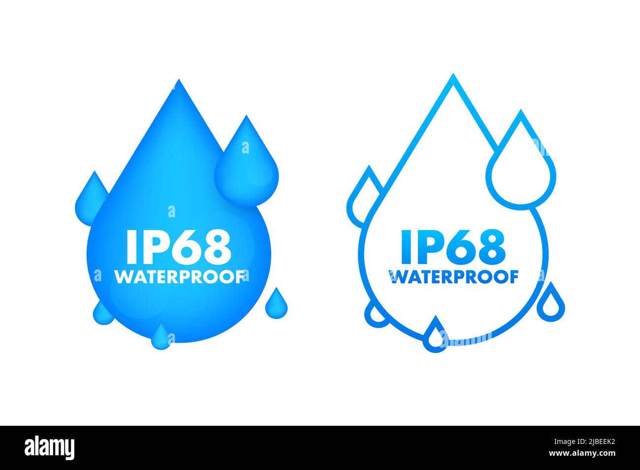 Waterproof icon water resistant logo Royalty Free Vector