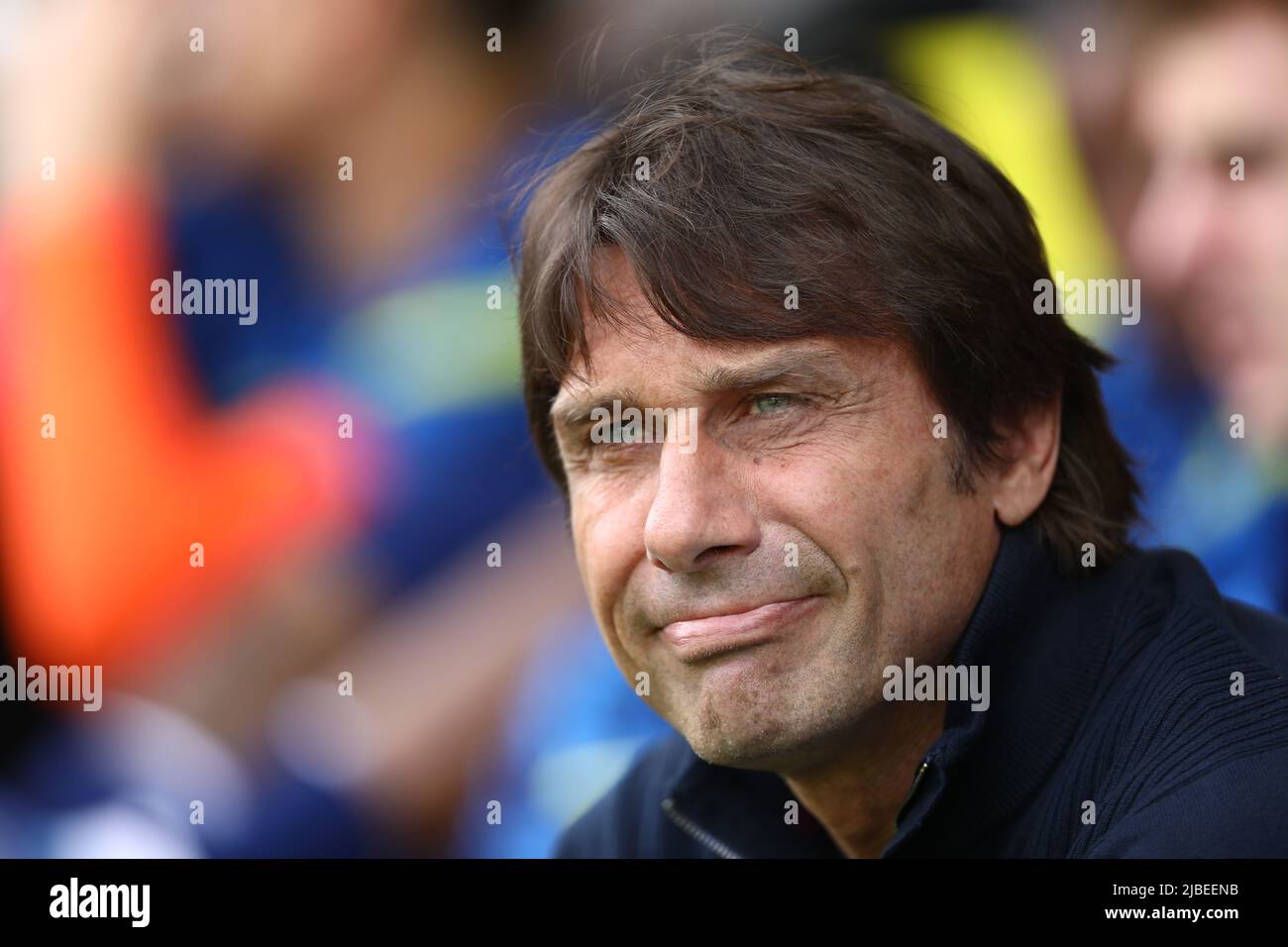 Manager of Tottenham Hotspur, Antonio Conte - Norwich City v Tottenham Hotspur, Premier League, Carrow Road, Norwich, UK - 22nd May 2022  Editorial Use Only - DataCo restrictions apply Stock Photo