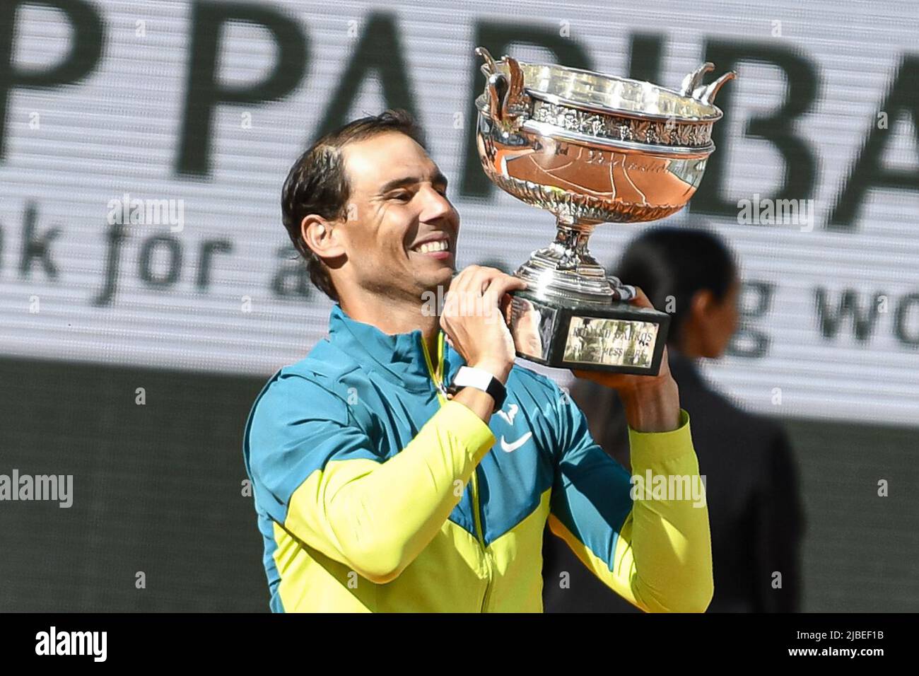 Paris, France 05/06/2022, Rafael "Rafa" Nadal of Spain receives The