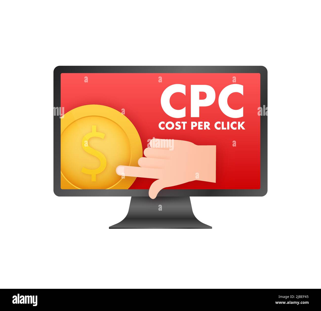 Cost per click, great design for any purposes. 3d advertising. Social