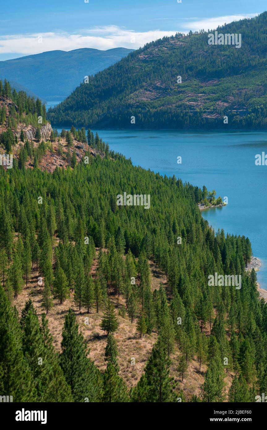 Lake Koocanusa in Montana, USA Stock Photo
