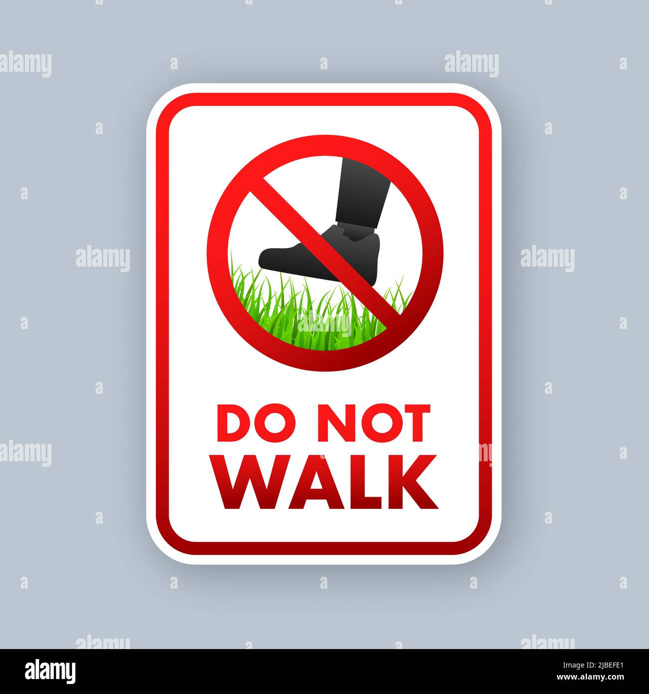 Do on green background. Red sign forbidden Stock Vector