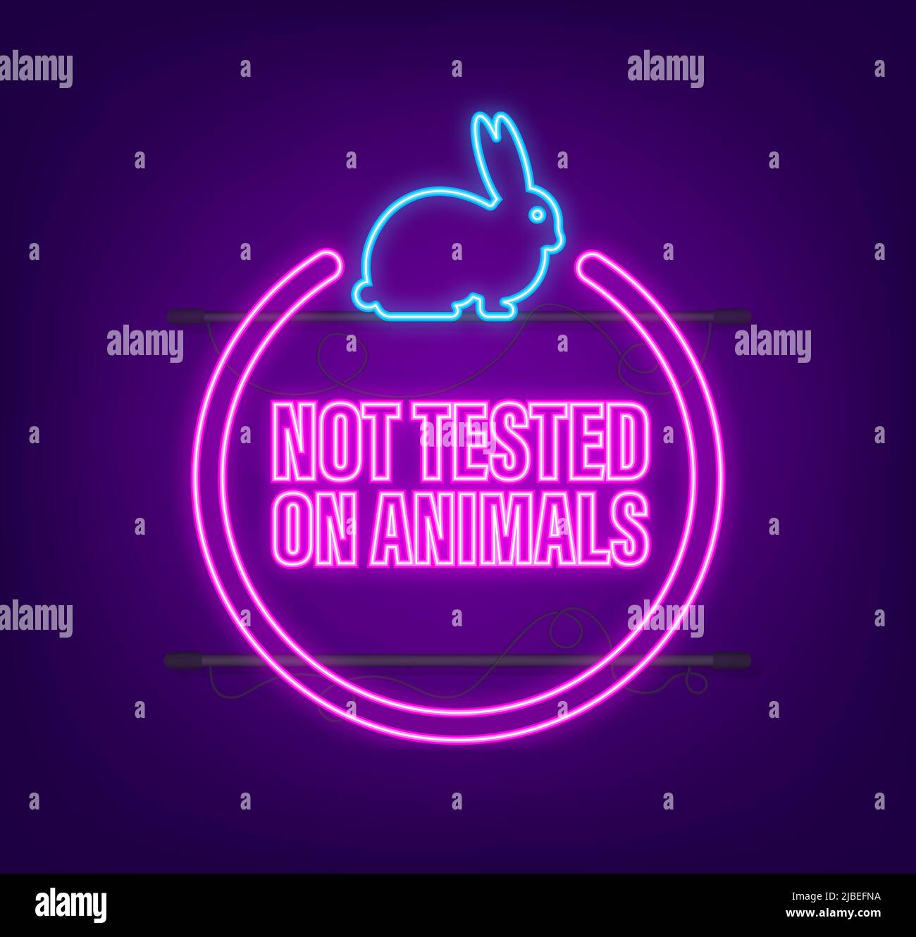 Cruelty free Pink banner. Vegan emblem. Packaging design. Natural product. Neon icon. Vector