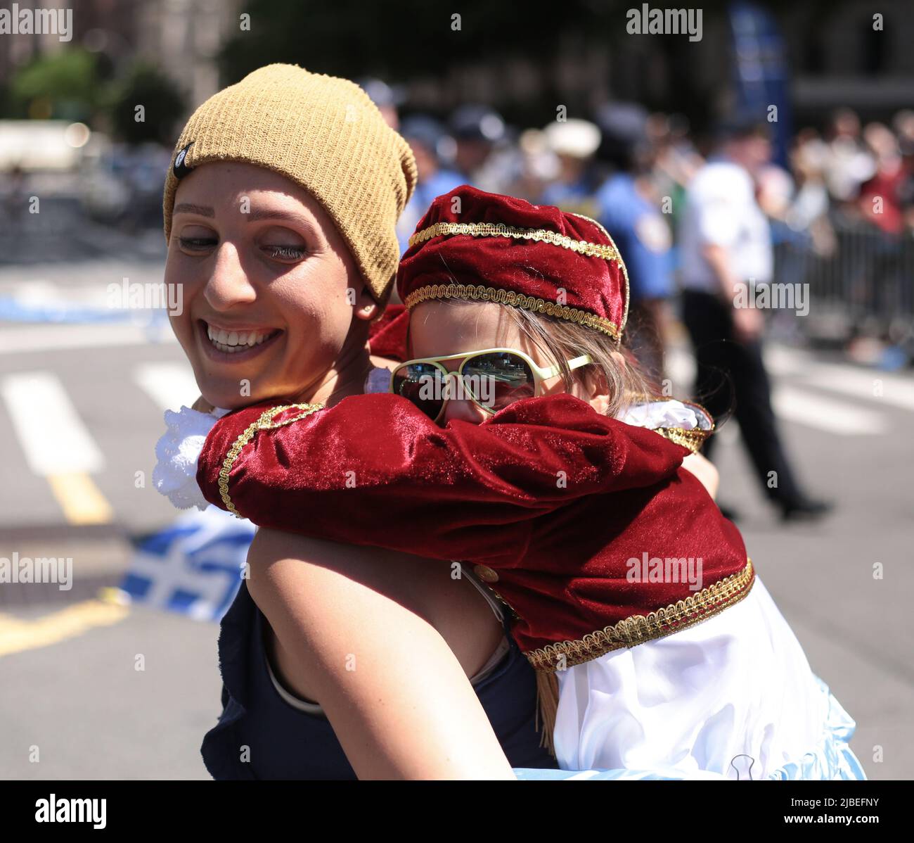 New York, New York June 5, 2022 Greek Independence Day parade on the 5th ave was a