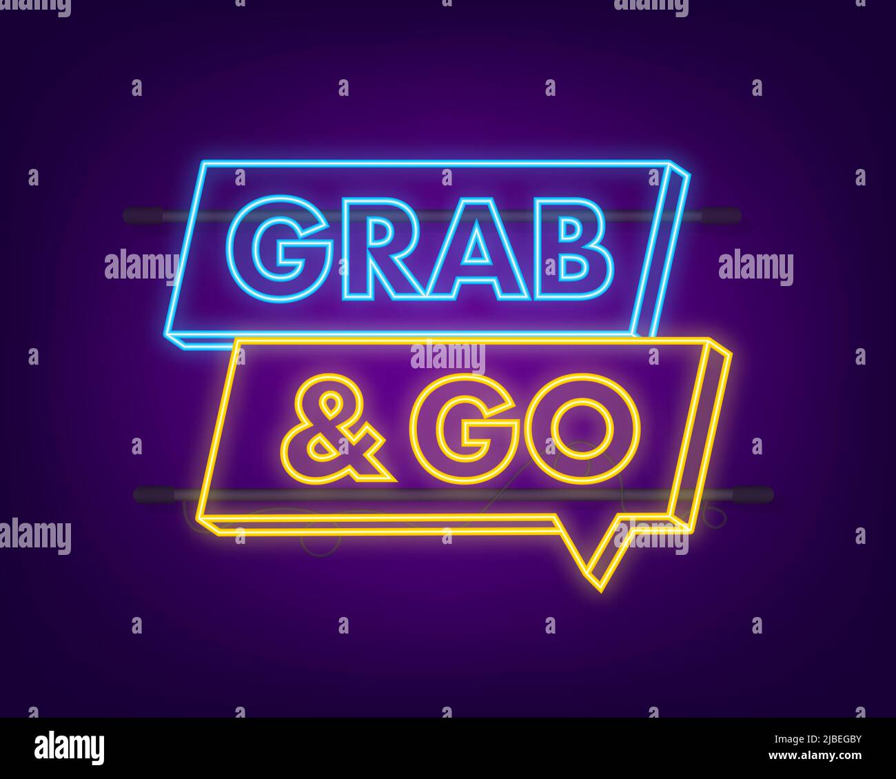 Banner with grab go. Fast money. Vector illustration Stock Vector Image