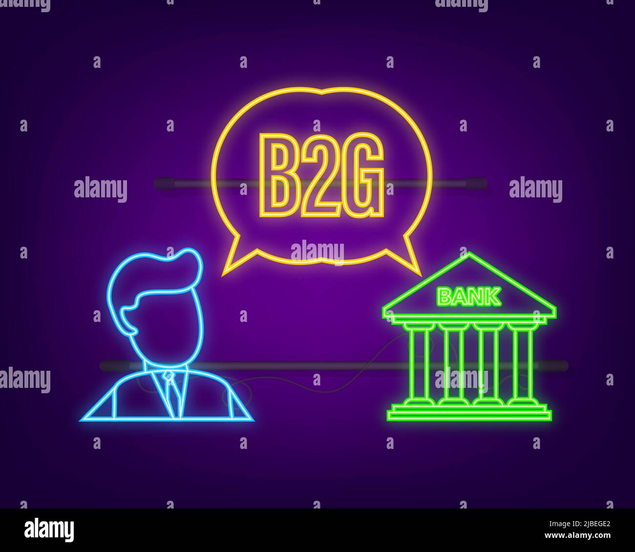 B2B sales person selling products. Businesstobusiness sales, B2B sales method. Vector