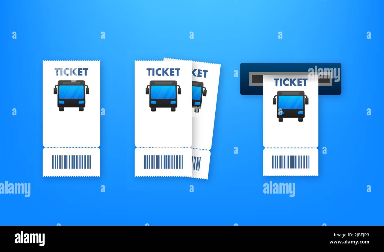 Ticket bus, great design for any purposes. Transport vector. Business ...