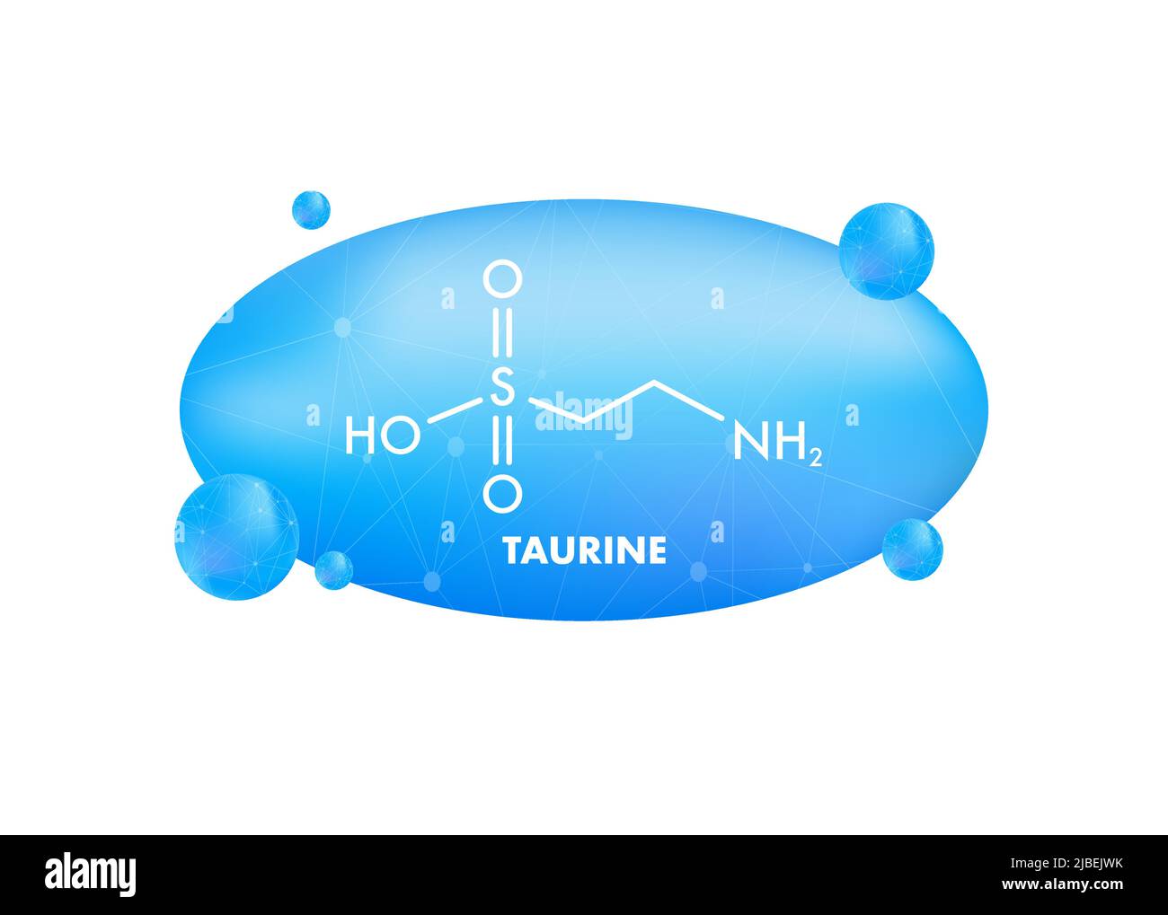 Icon with taurine formula. Vector icon. Taurine formula. Stock Vector