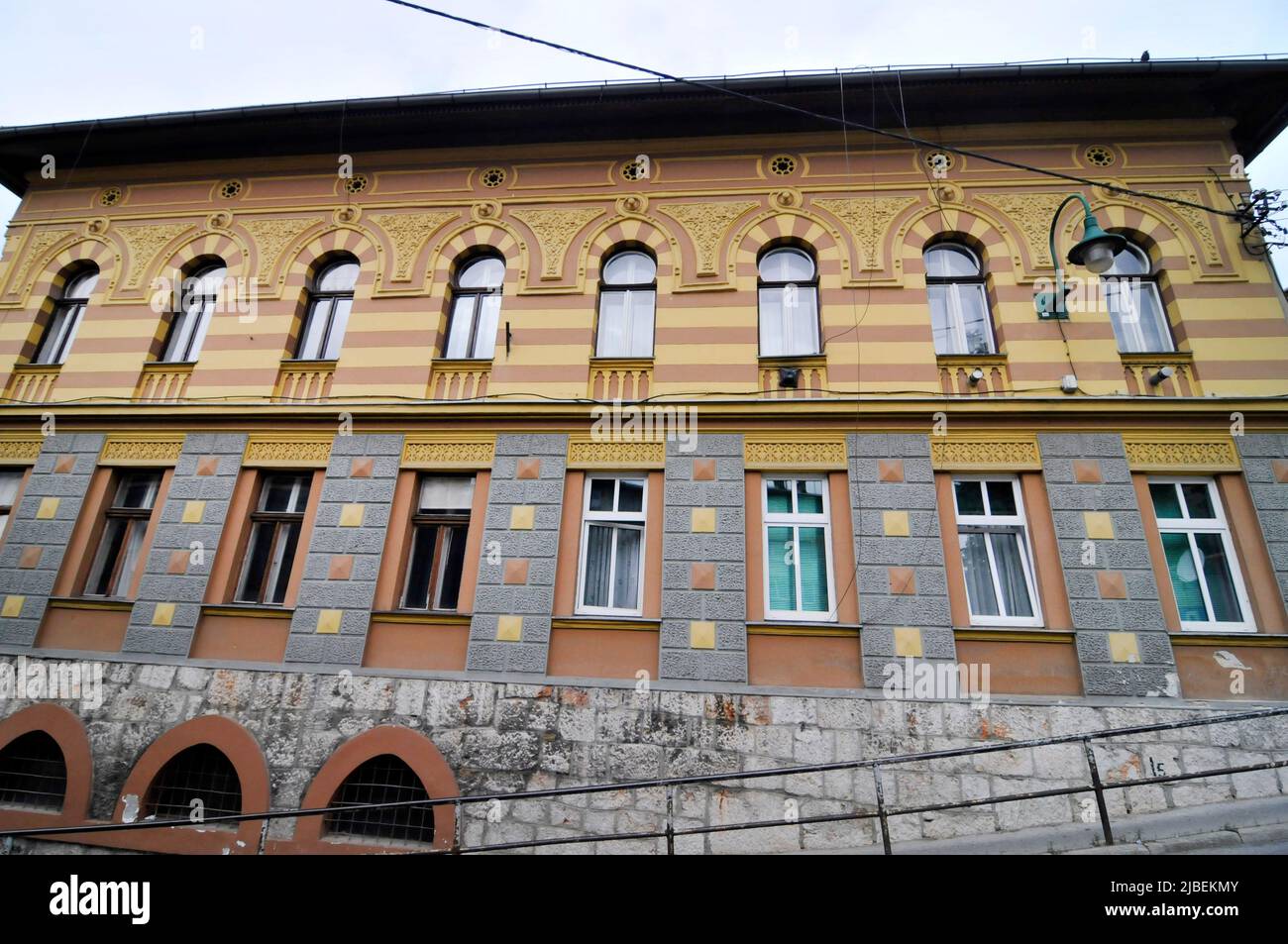 Beautiful old buildings in the old town of Sarajevo, Bosnia & Herzegovina. Stock Photo
