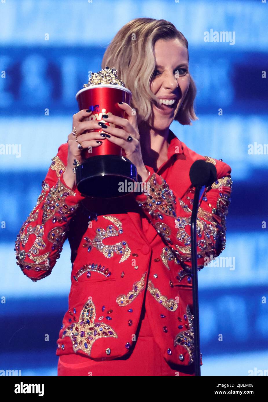 Sophia Di Martino reacts after winning the Breakthrough Performance