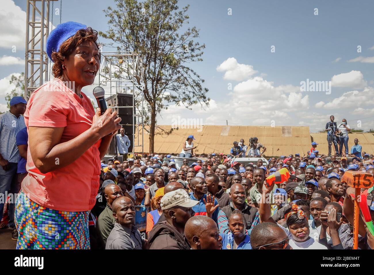 Kitui County Governor, Hon Charity Ngilu gives a speech during a ...