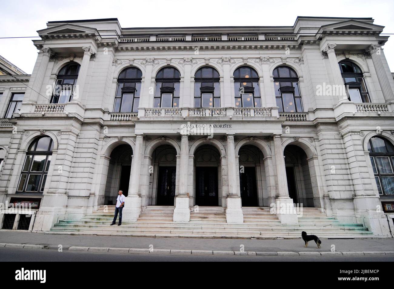 The National Theatre in Sarajevo, Bosnia & Herzegovina. Stock Photo