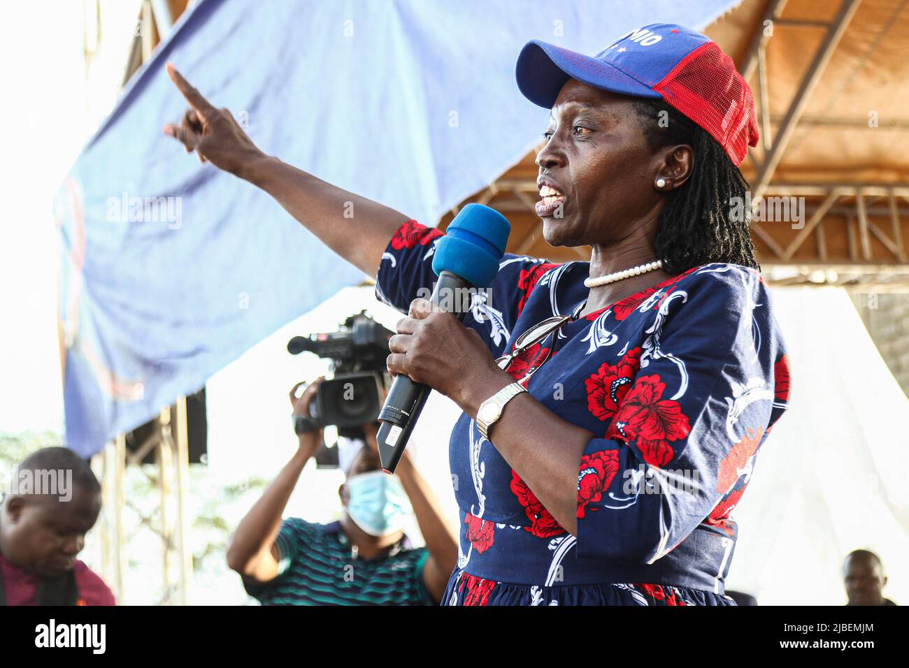 Azimio Coalition running mate, Martha Karua speaks to her supporters ...