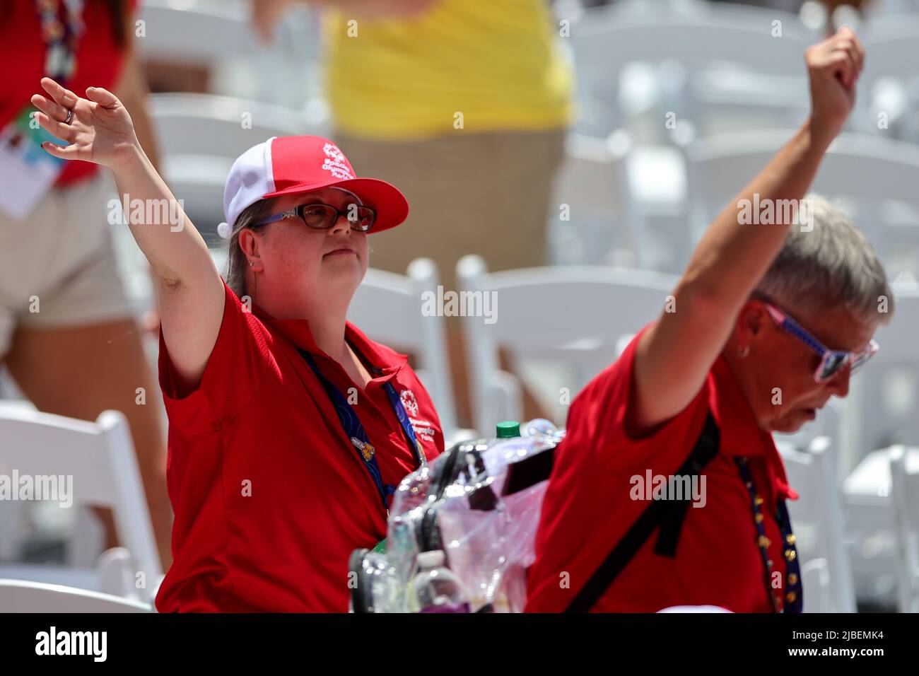 Orlando, Fl, US, June 5, 2022 Team Florida athletes wave to the crowd