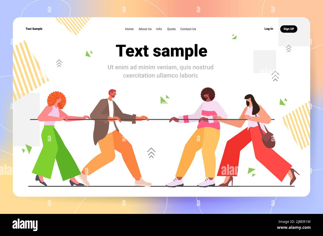 business people playing tag of war businesspeople pulling rope competition between teams group determination to fight Stock Vector Image Art Alamy