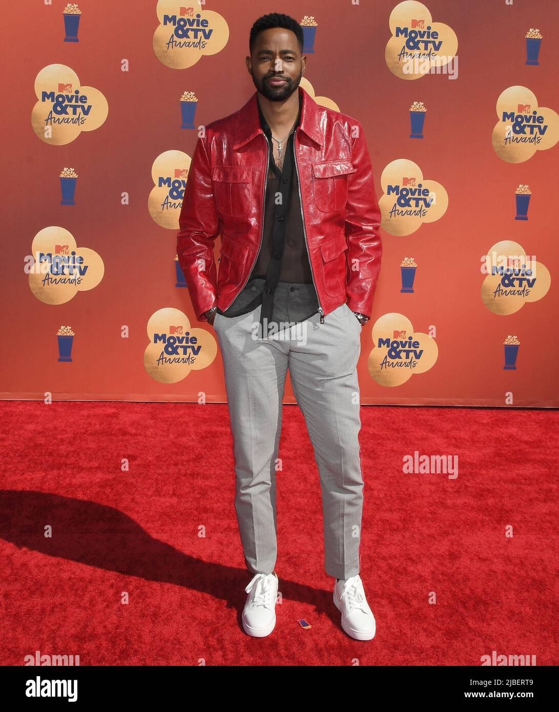 Los Angeles, USA. 05th June, 2022. Jay Ellis arrives at the 2022 MTV Movie  & TV Awards held at the Barker Hangar in Santa Monica, CA on Sunday, ?June  5, 2022. (Photo