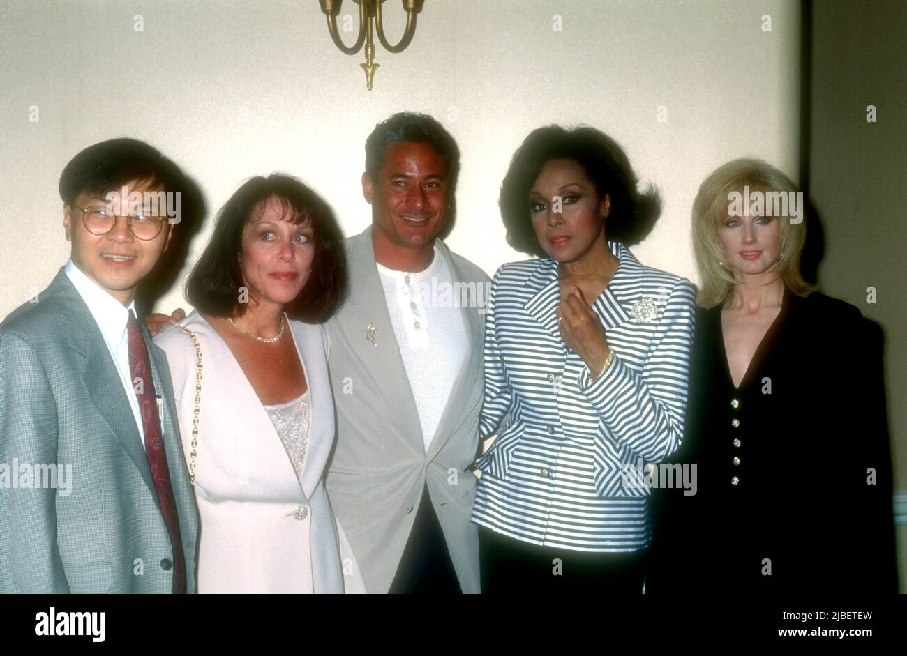 Beverly Hills, California, USA 17th June 1996 Olympian Athlete Greg Louganis, Actress Diahann Carroll and Actress Morgan Fairchild attend Project Inform Awards at The Beverly Hills hotel on June 17, 1996 in Beverly Hills, California, USA. Photo by Barry King/Alamy Stock Photo Stock Photo