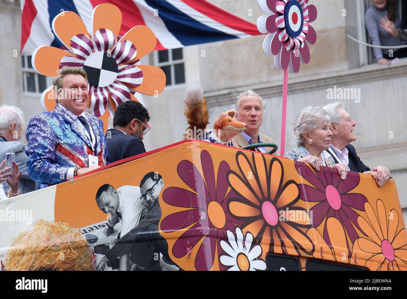 London, UK, 5th June, 2022. Basil Brush and former Blue Peter presenter