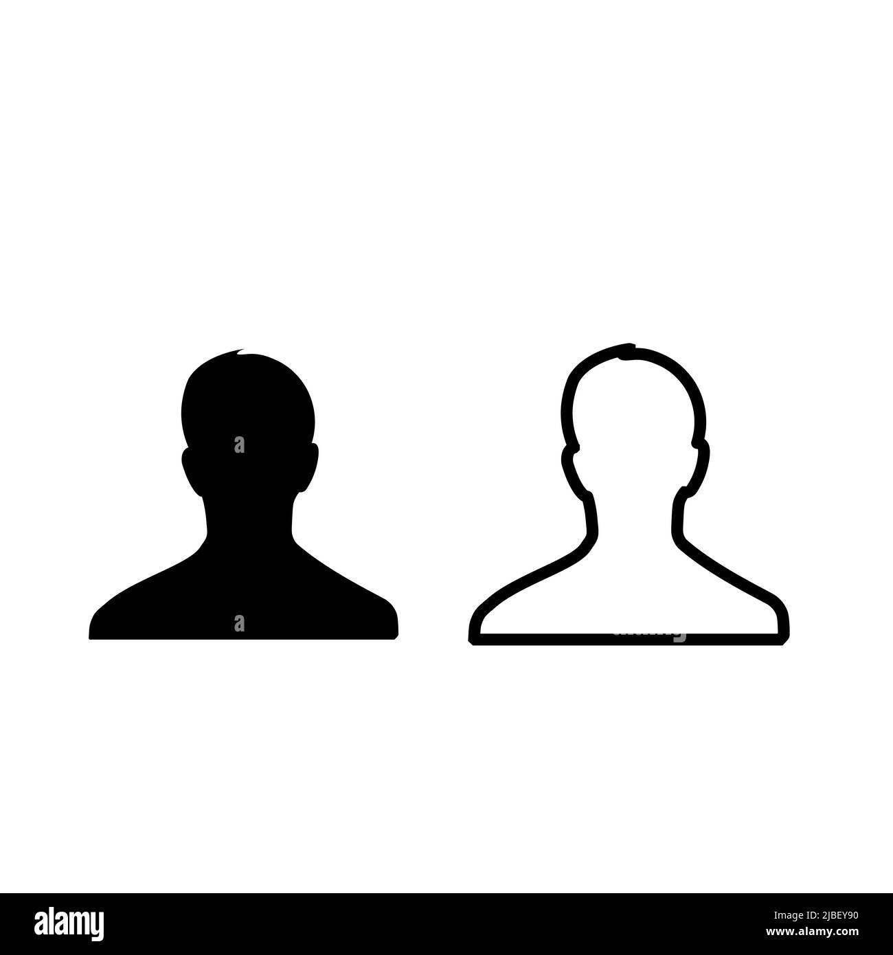 People icon set in line style isolated on background. Stock Vector