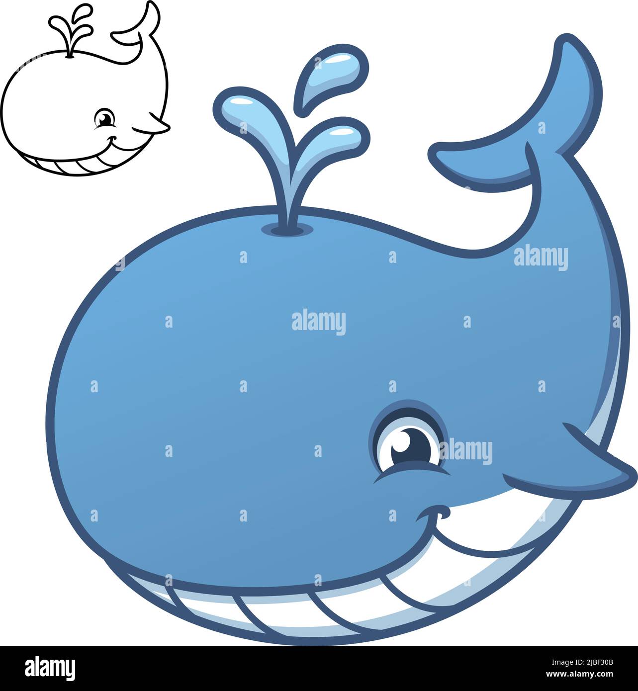 cute baby whale clipart