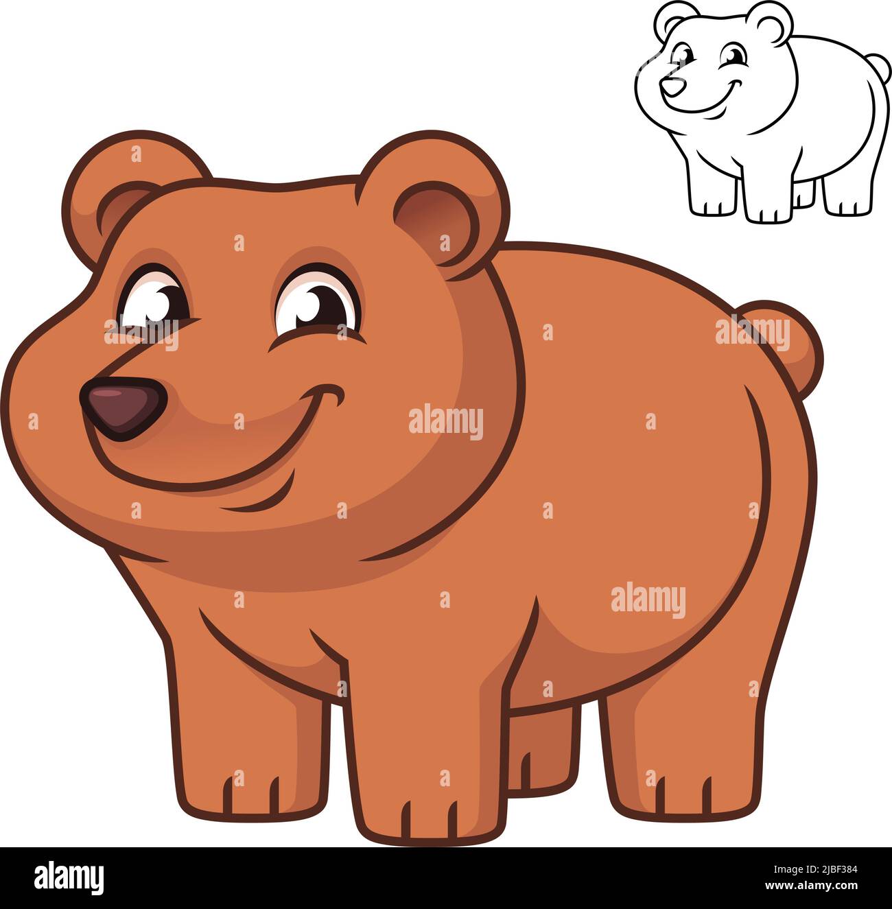 cute grizzly bear animated