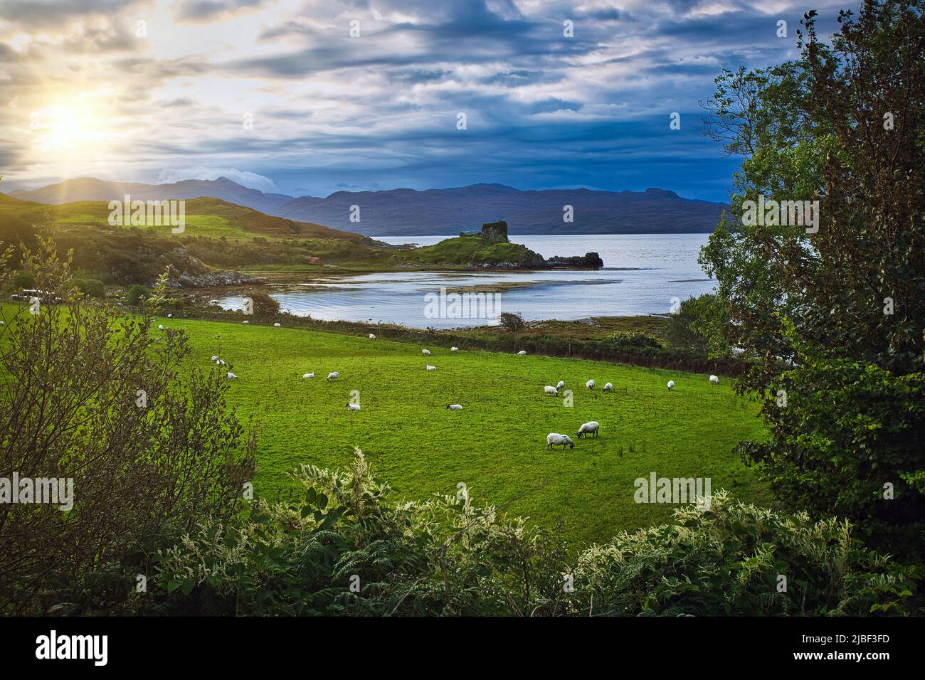 Teangue village on the Sleat peninsula, Isle of Skye, Scotland Stock