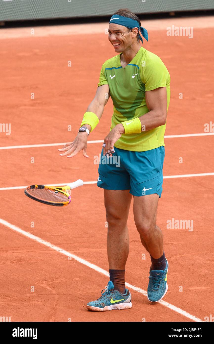 Paris, France, June 5, 2022, Rafael Nadal of Spain celebrates winning the  men's final during French Open Roland Garros 2022 on June 5, 2022 in Paris,  France. Photo by Laurent Zabulon/ABACAPRESS.COM Stock Photo - Alamy