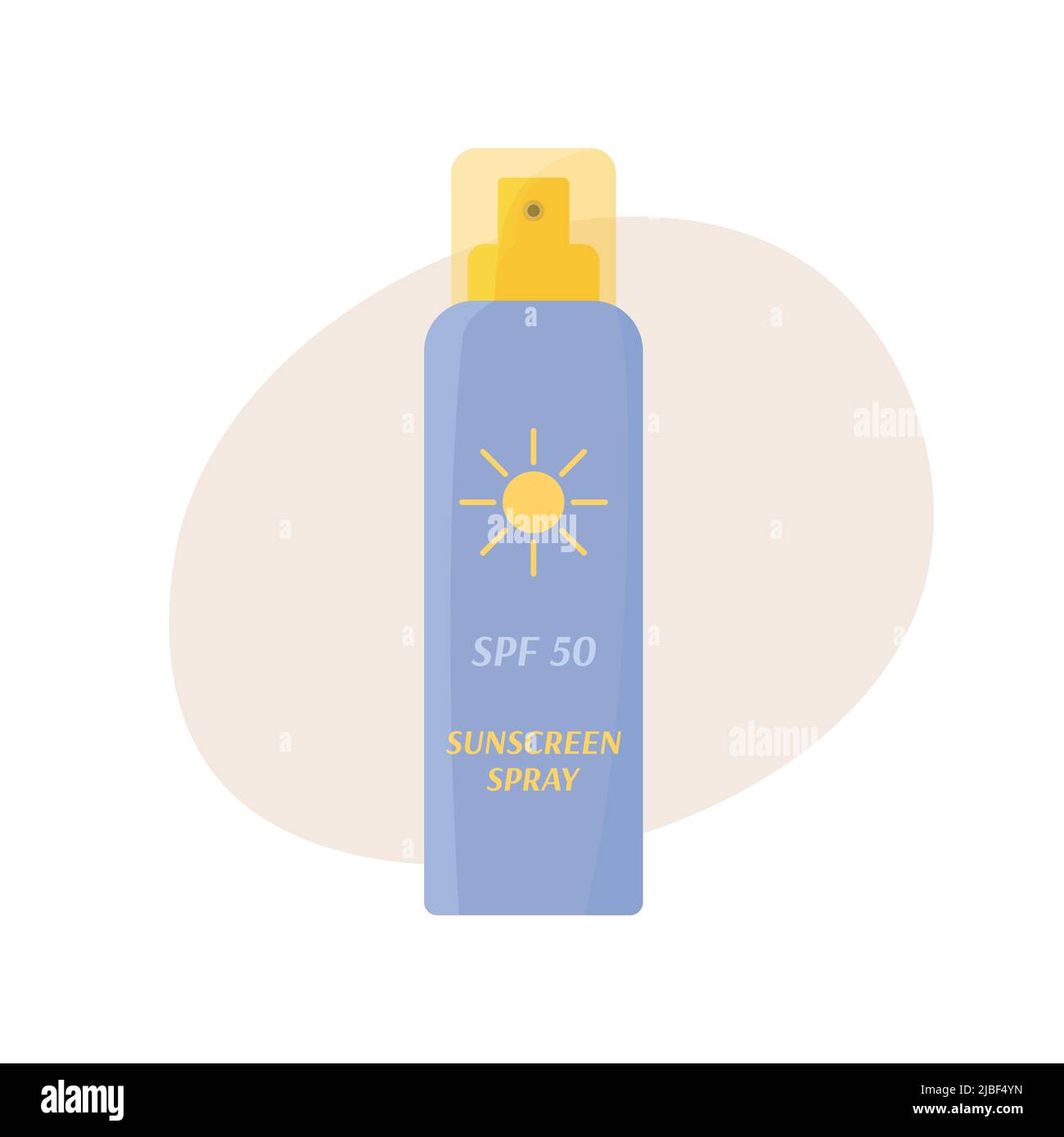 Sunscreen spray isolated. Safe tanning. Summer skin care concept. Sun