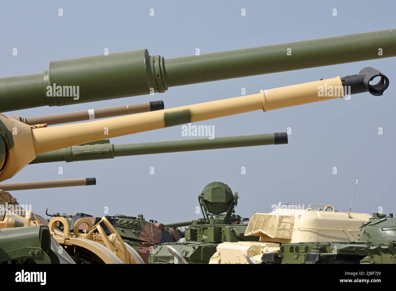Tank canon barrels Stock Photo Alamy