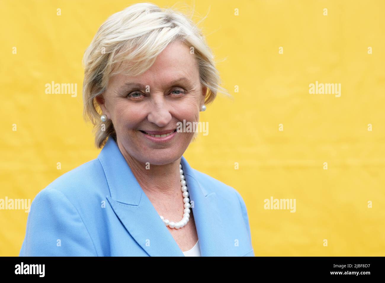 Tina Brown journalist and author at the Hay Festival in June 2022 to discuss her book The Palace Papers Stock Photo