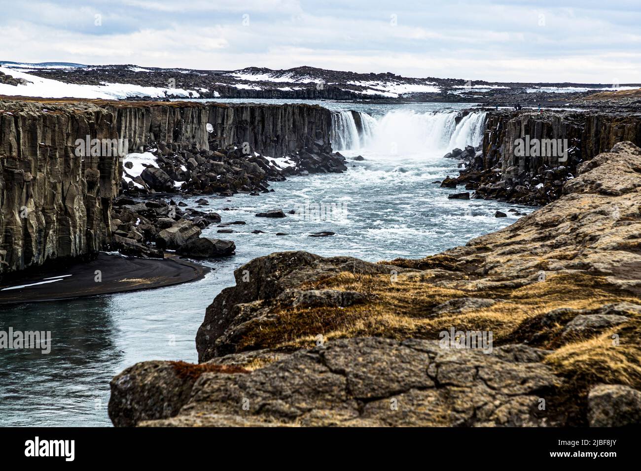 The waterfall Dettifoss in Iceland Stock Photo