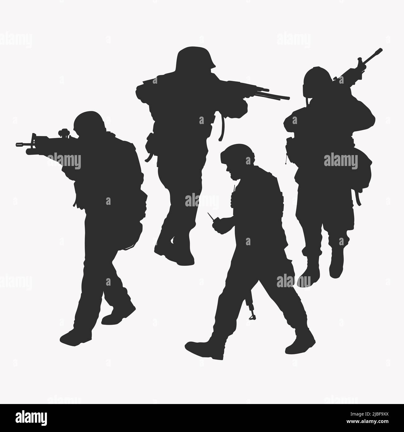 Flat soldier silhouette Vector illustration Stock Vector Image & Art ...